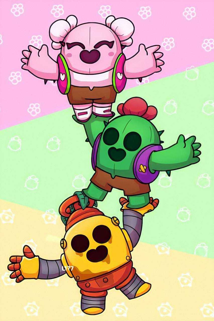 Personaggi Brawl Stars impilati, 853x1280 Full HD Verticale, iPhone