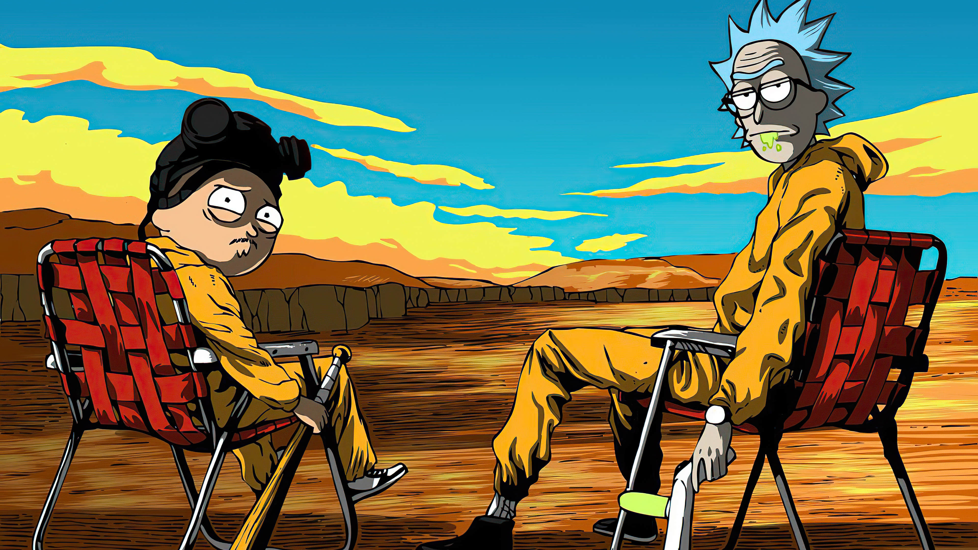 Rick e Morty in tute Breaking Bad, 3840x2160 UHD, PC 4K