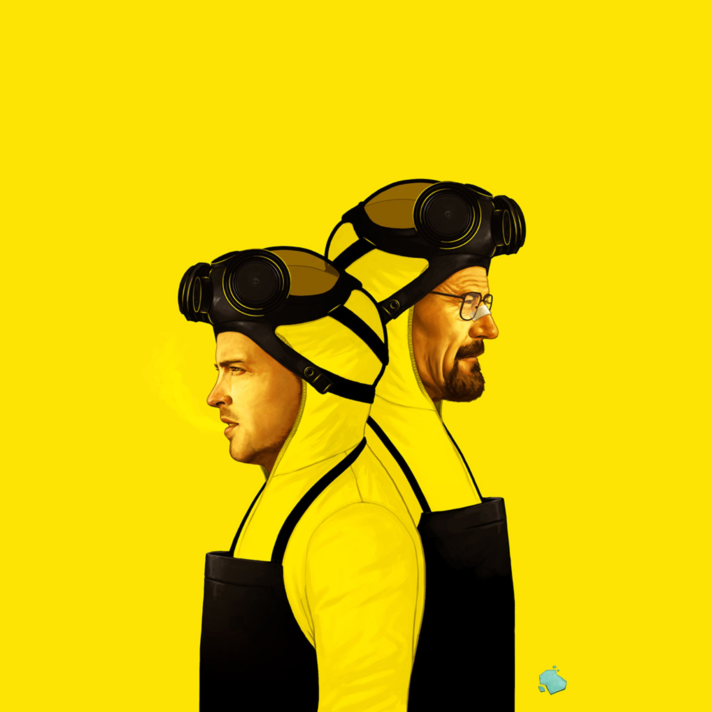 Walter White e Jesse, tute gialle, 2448x2448 alta risoluzione, Desktop