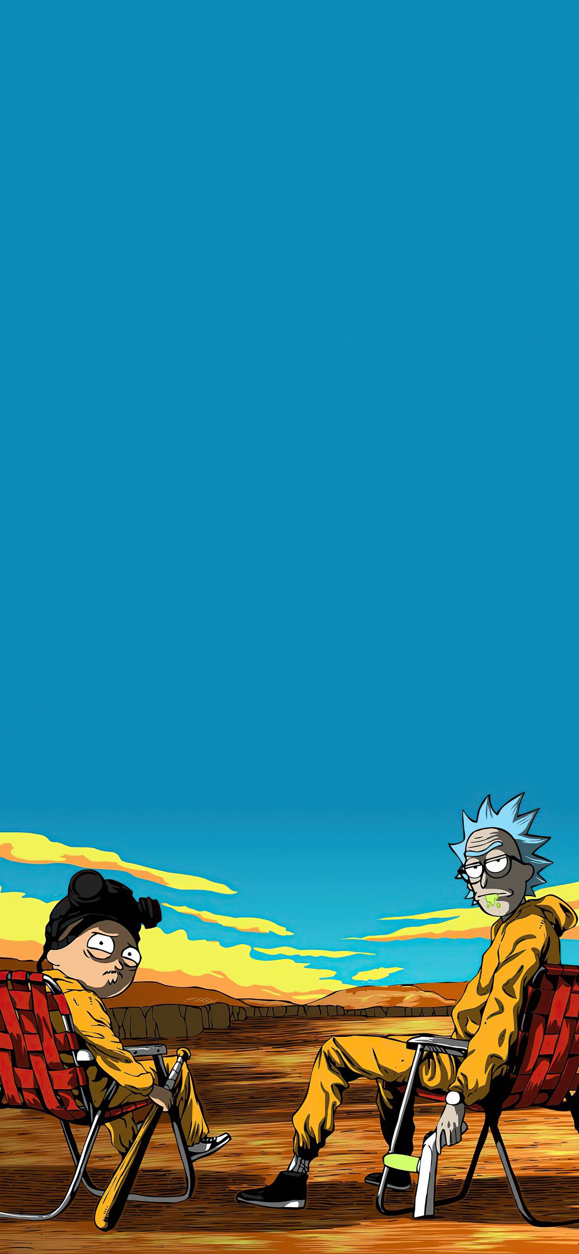 Rick and Morty Breaking Bad, serie animata, 1125x2436 Full HD Verticale, iPhone