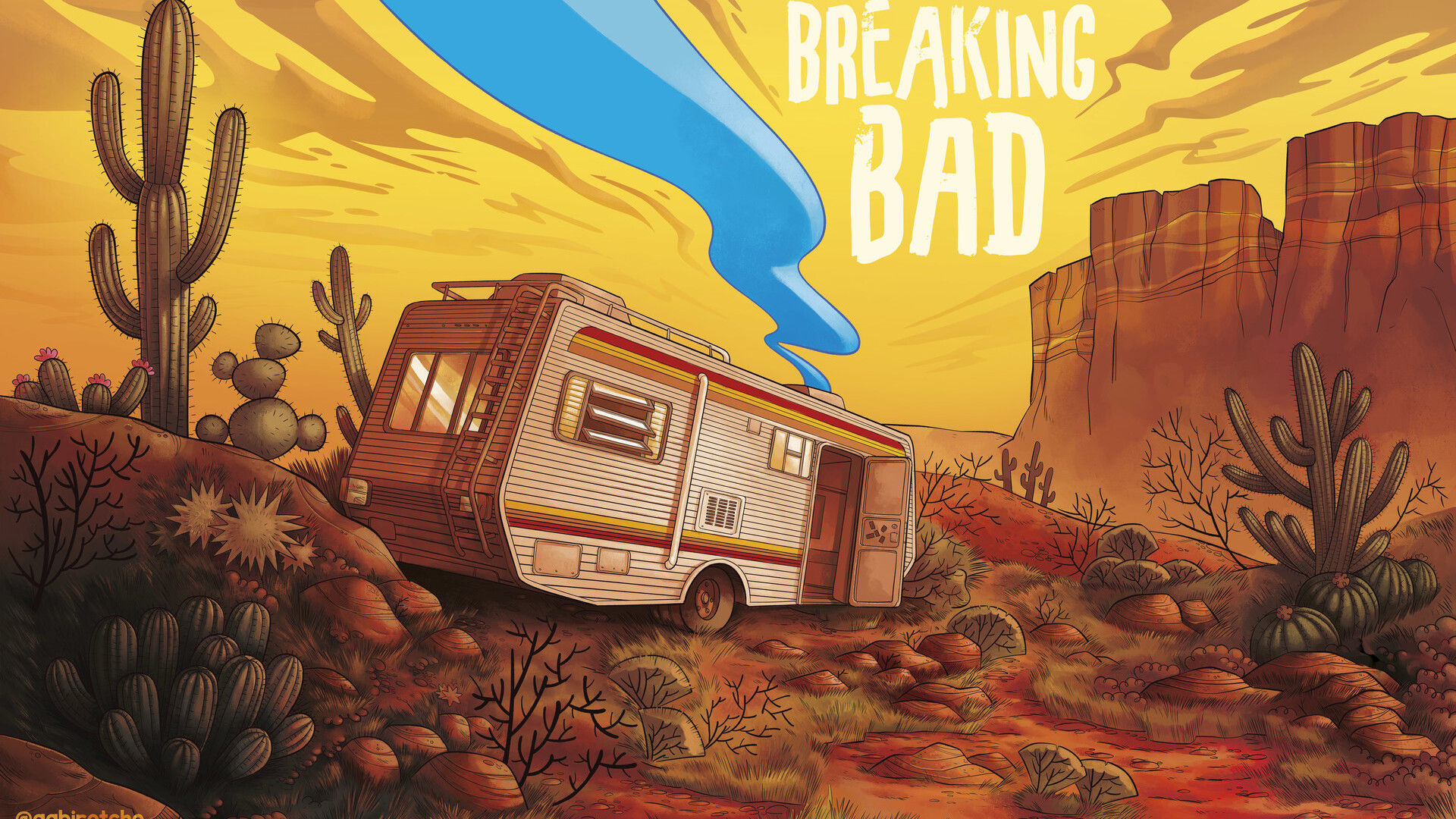 Camper deserto Breaking Bad, 1920x1080 Full HD, Desktop