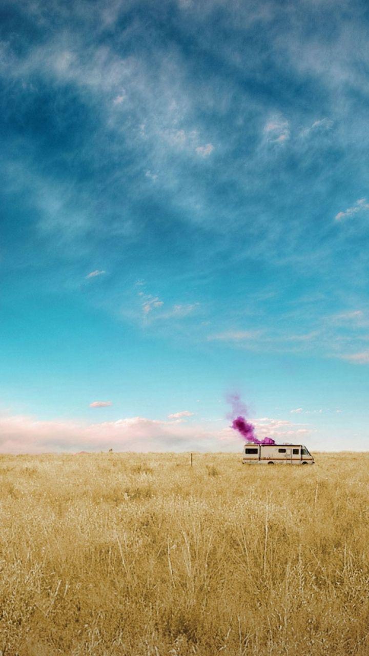 Camper con fumo rosa, deserto, 720x1280 Full HD Verticale, Google Pixel
