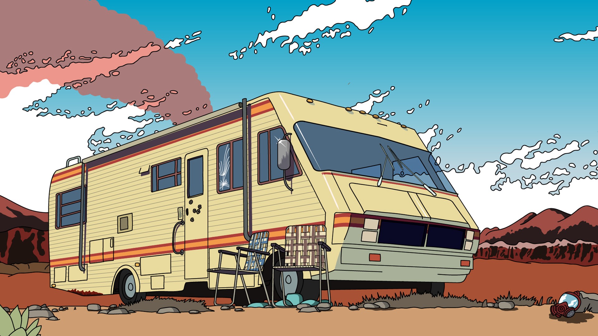 Camper Breaking Bad deserto, 1920x1080 Full HD, PC Desktop