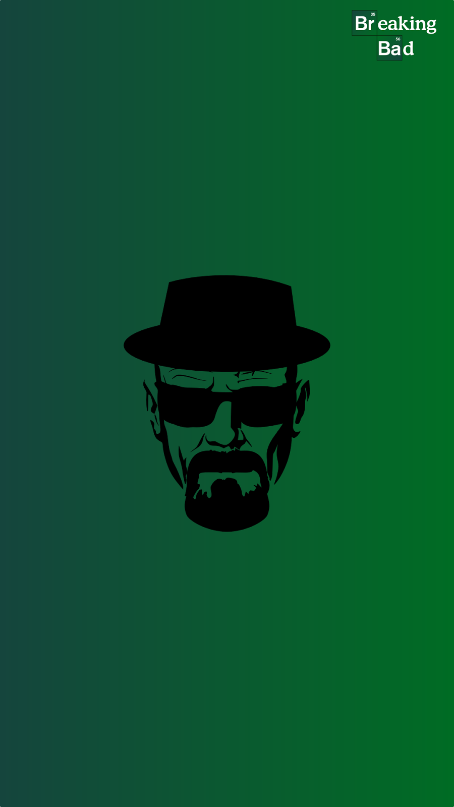 Heisenberg silhouette Breaking Bad, 900x1600 Verticale, Mobile