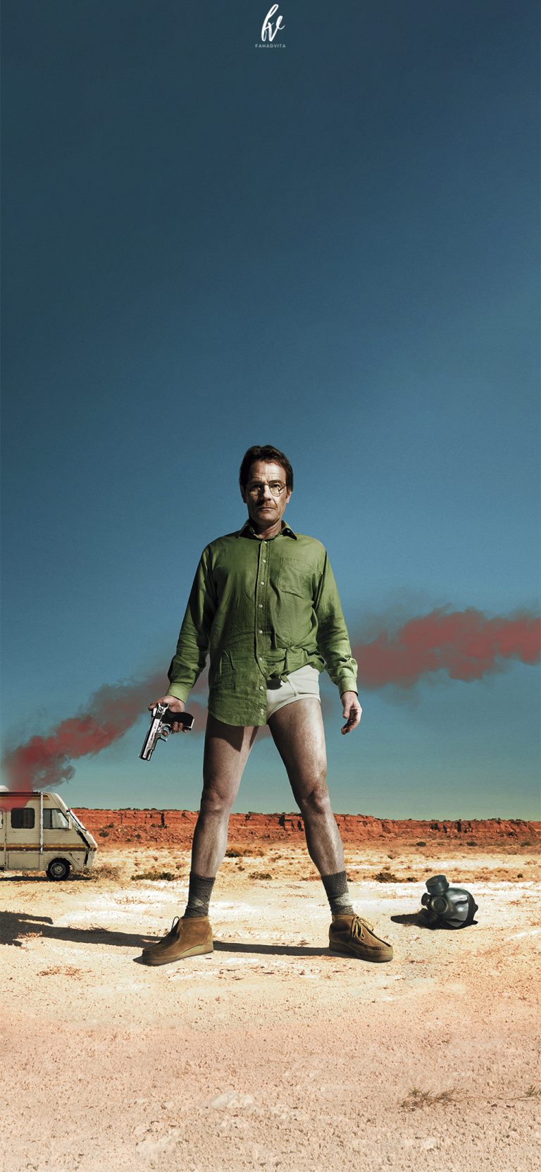 Uomo con pistola nel deserto, 768x1663 Verticale, OnePlus