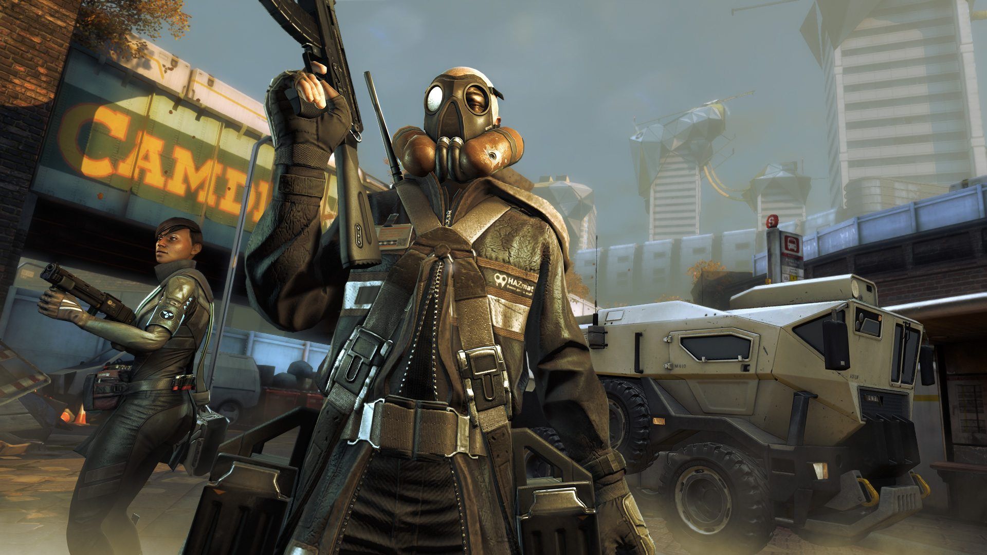 Soldato con maschera antigas Brink, 1920x1080 Full HD, Desktop
