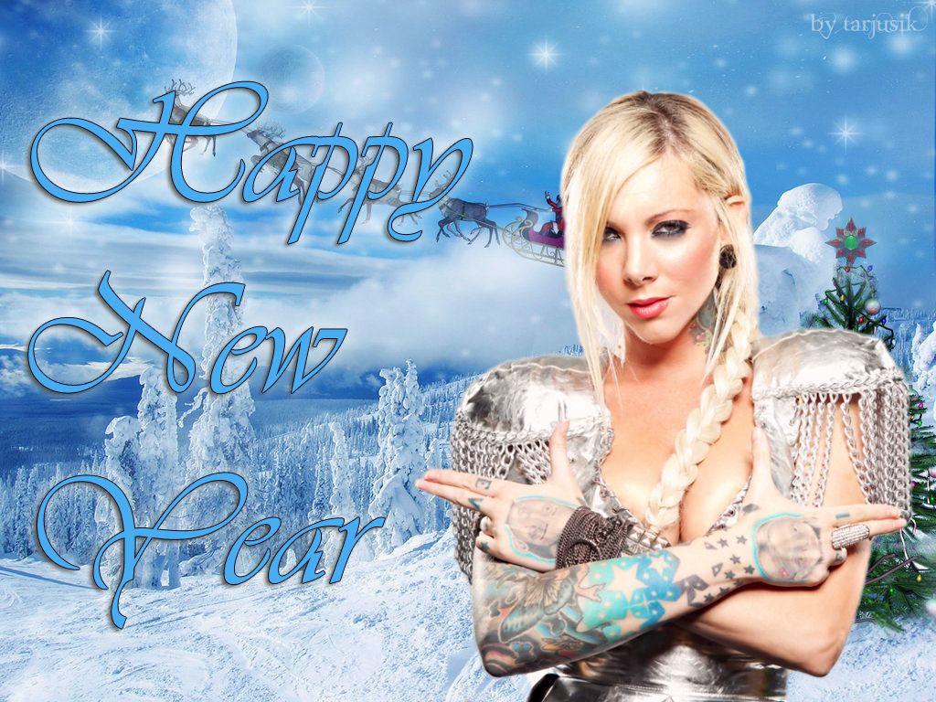 Maria Brink Happy New Year, 1024x768 HD, Desktop