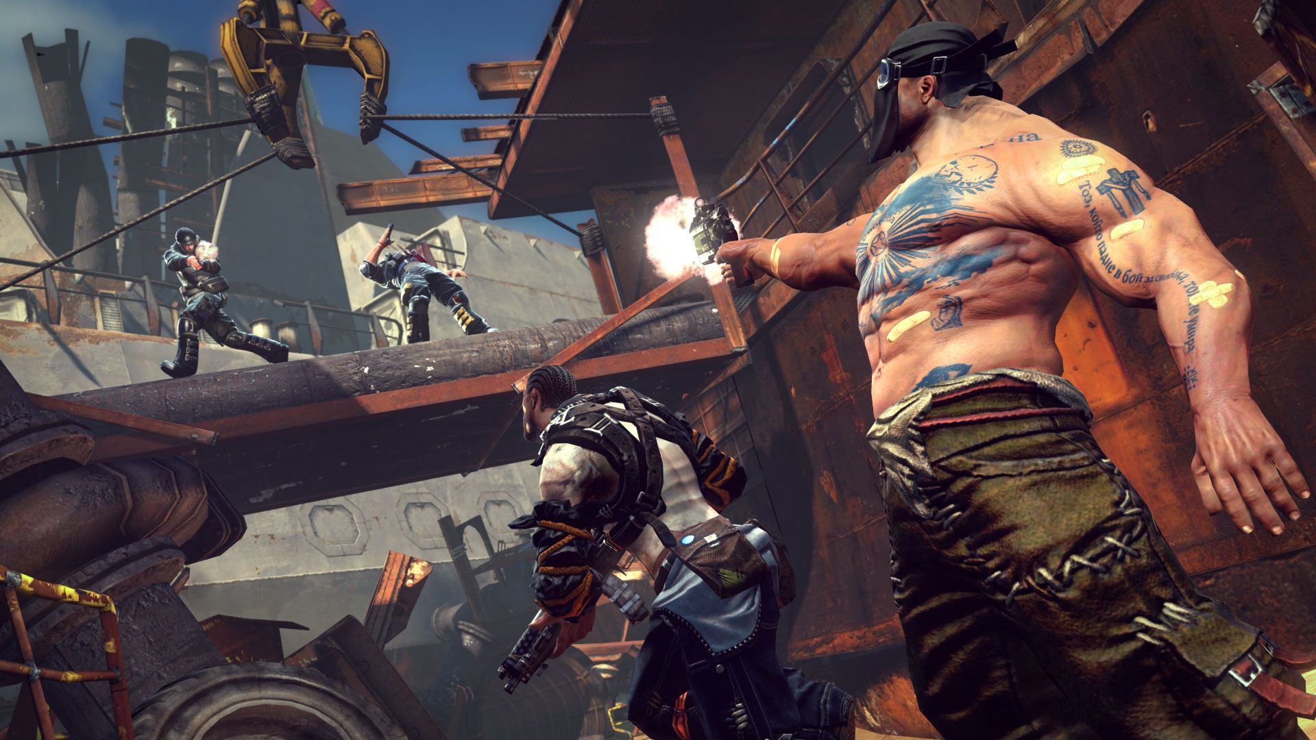 Brink videogioco scena combattimento, 1920x1080 Full HD, Desktop