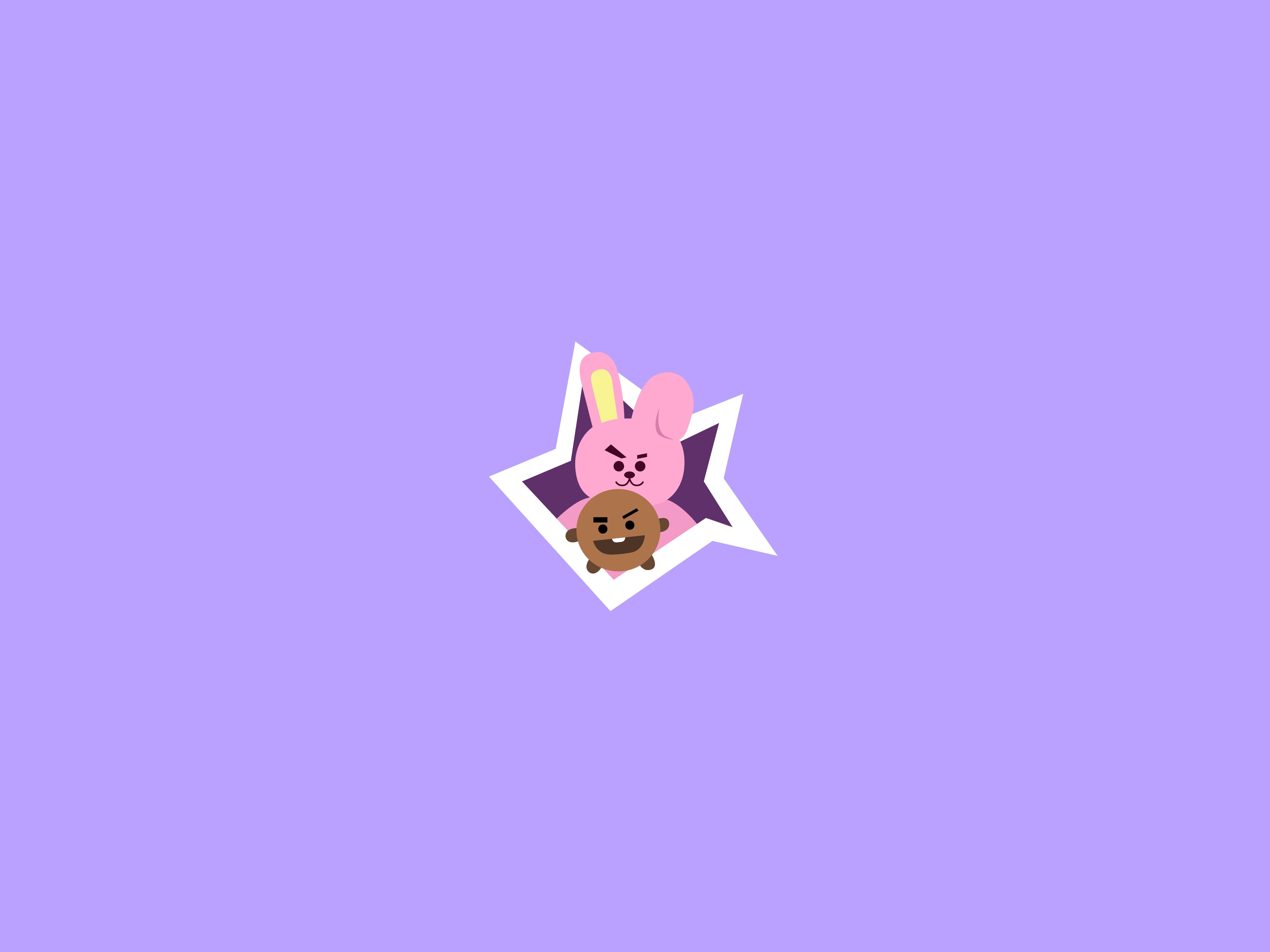 Personaggi BT21 Cooky e Mang, 6667x4997 UHD, Monitor Gaming
