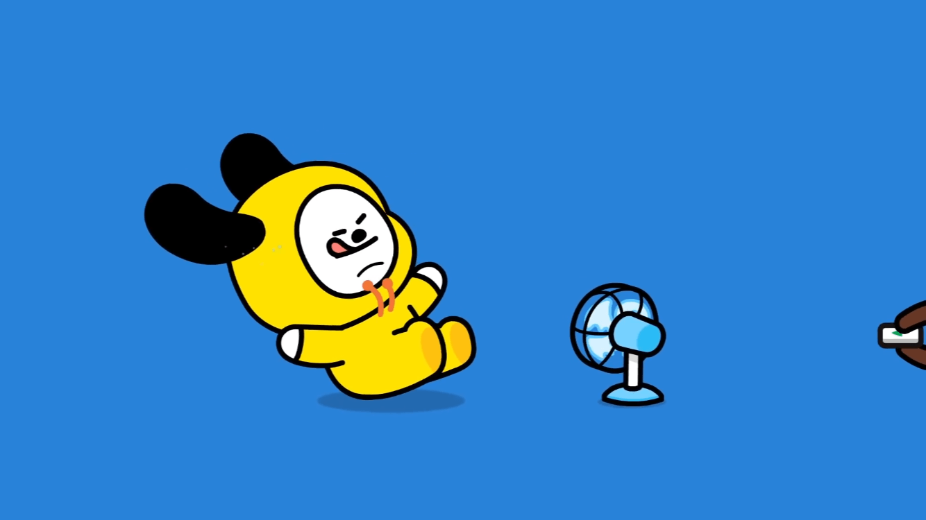 BT21 Chimmy personaggio giallo, 1334x750 720p, Monitor Gaming