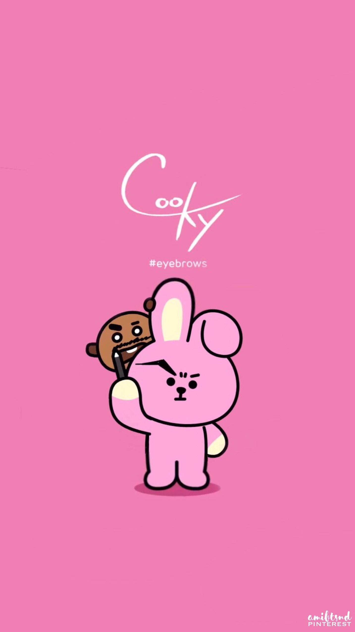 BT21 Cooky coniglio rosa, Jung Kook, 1434x2556 Verticale, Mobile