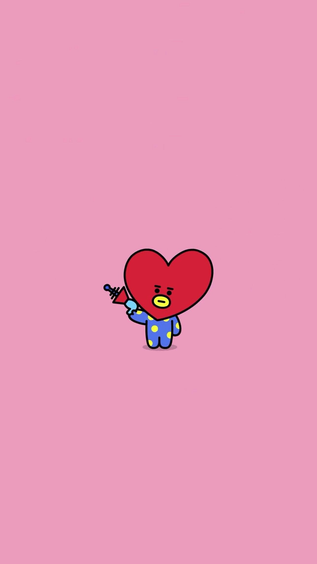 BT21 Tata personaggio cuore, 1288x2289 Full HD Verticale, Smartphone