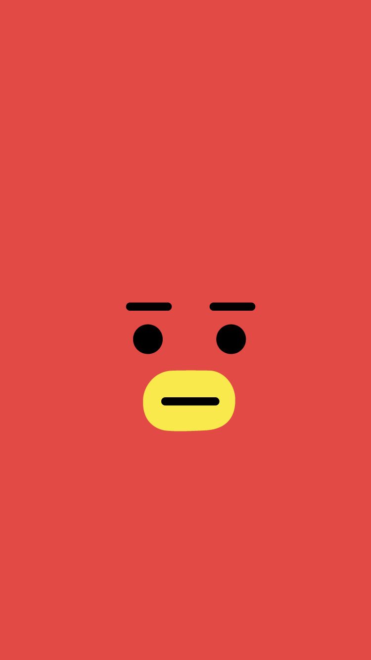 BT21 Tata personaggio minimal, LINE Friends, 750x1334 Full HD Verticale, iPhone