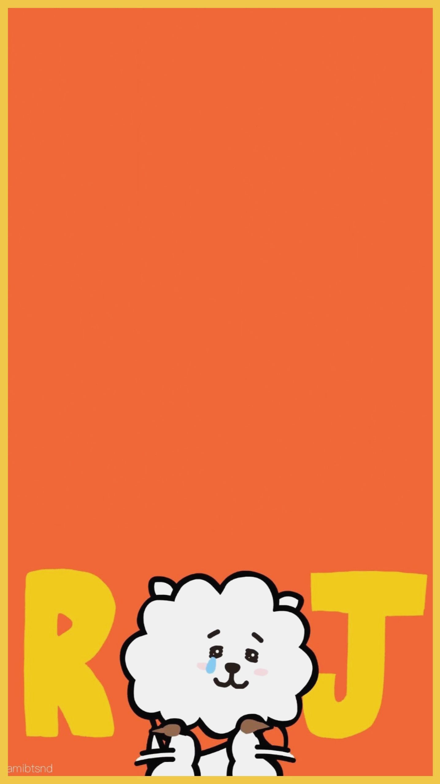BT21 RJ personaggio arancione, BTS, 1434x2556 Full HD Verticale, Smartphone