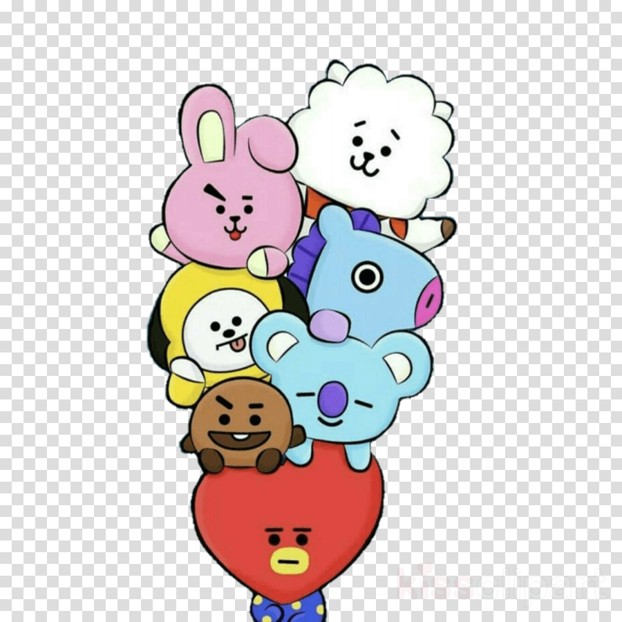 Personaggi BT21 impilati, 900x900 HD, Monitor Gaming