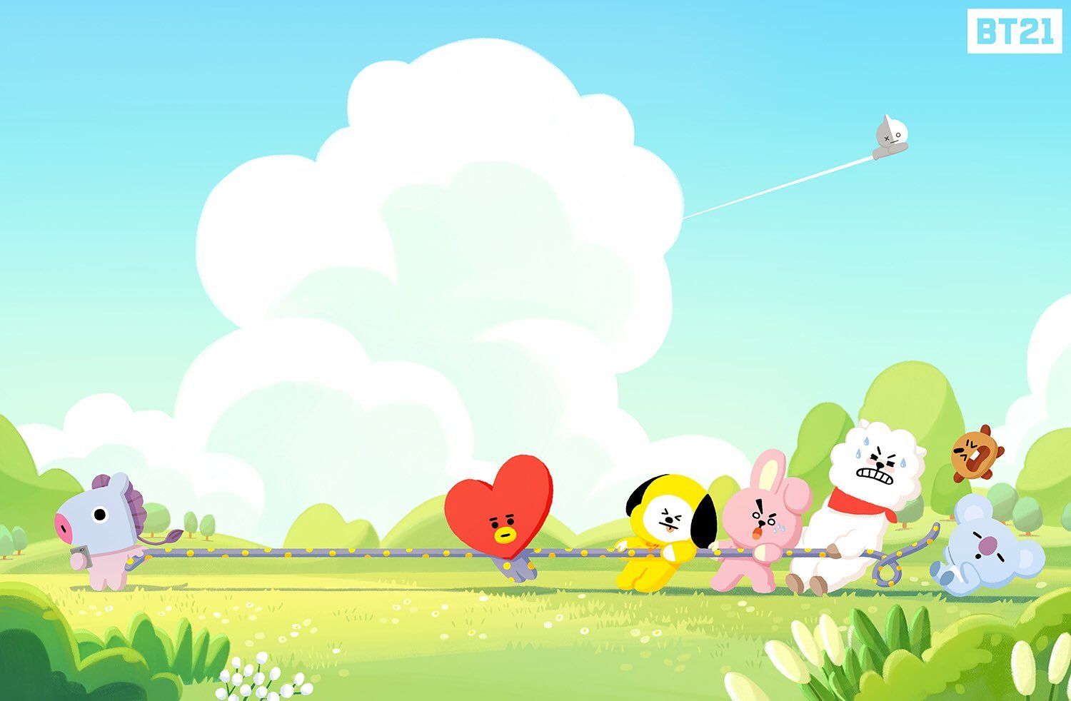 Personaggi BT21 in campagna, 1500x982 HD, PC Desktop