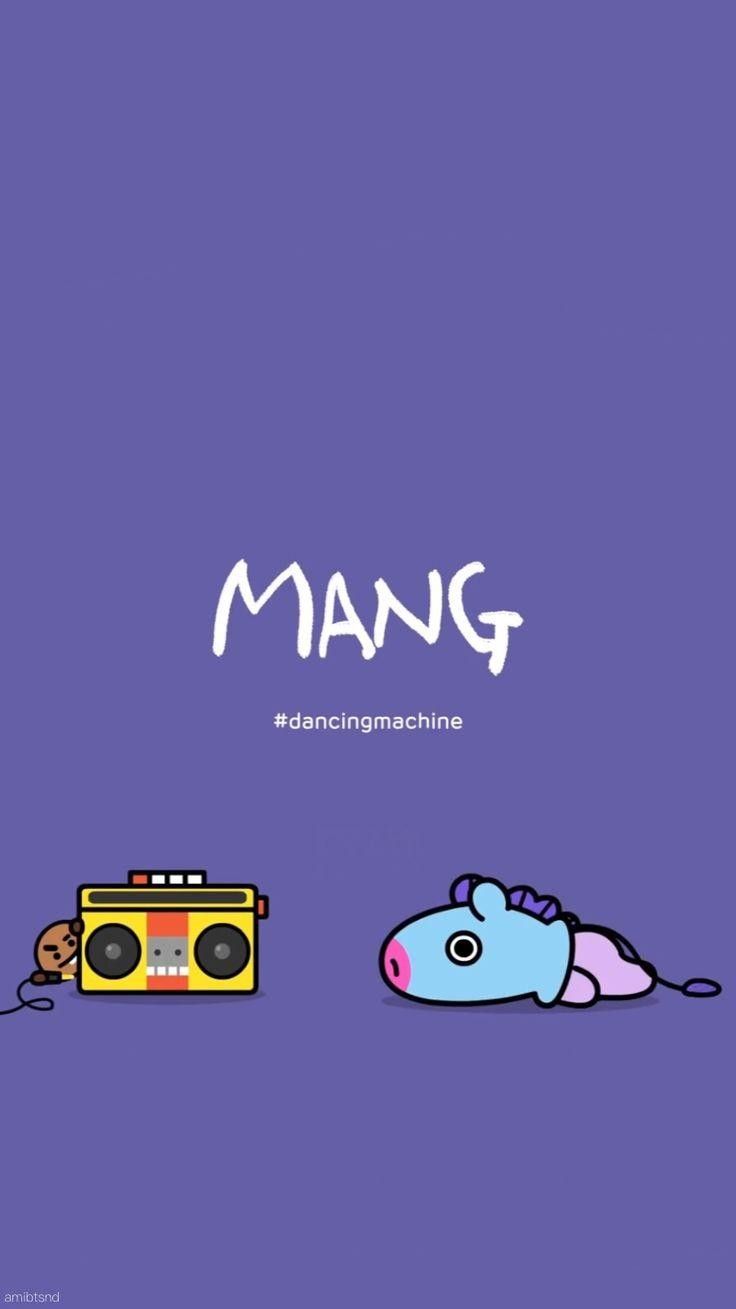 BT21 Mang personaggio viola, 736x1309 Full HD Verticale, Realme