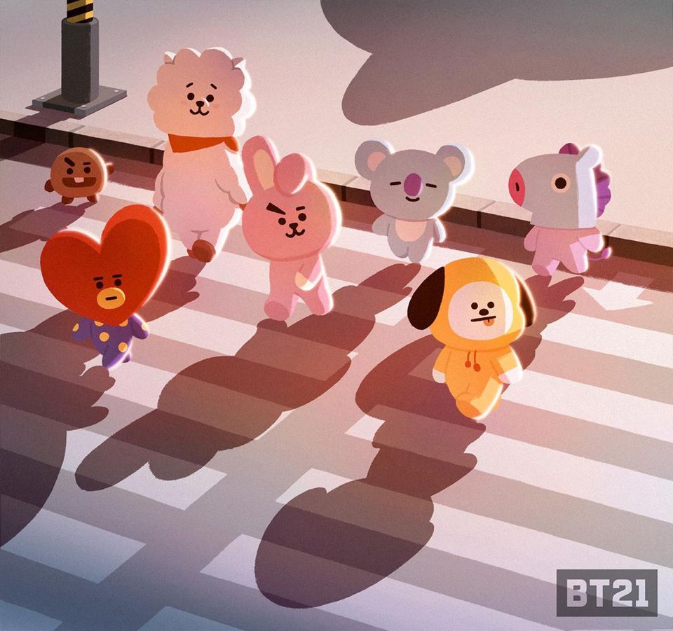 Personaggi BT21 attraversamento strisce, 960x901 HD, Desktop