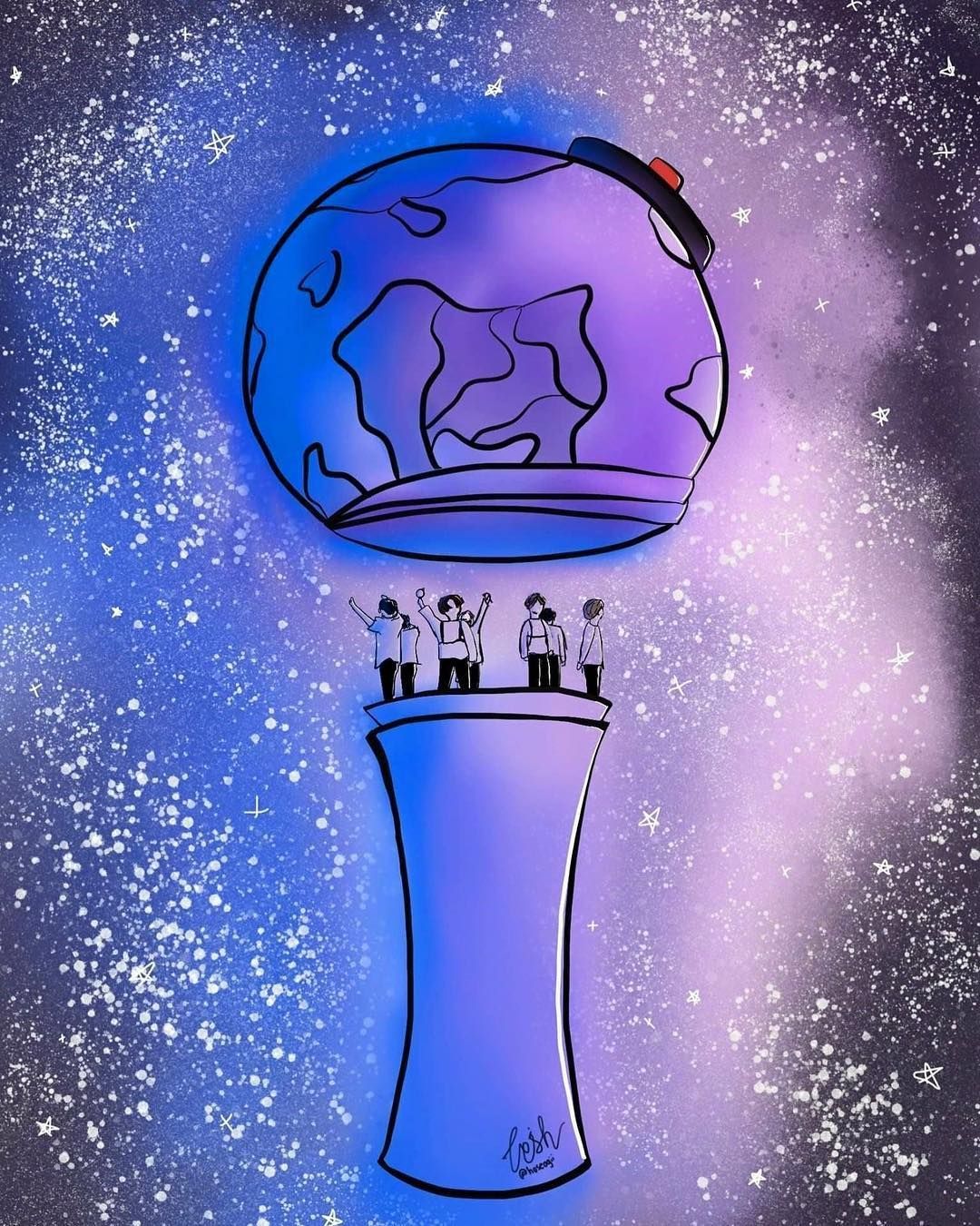 BTS Army Bomb galassia, Bangtan Sonyeondan, 908x1615 Full HD Verticale, Smartphone