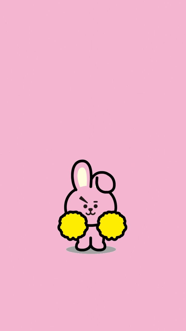 Cooky coniglio BT21 pon-pon, LINE Friends, 750x1334 Full HD Verticale, iPhone