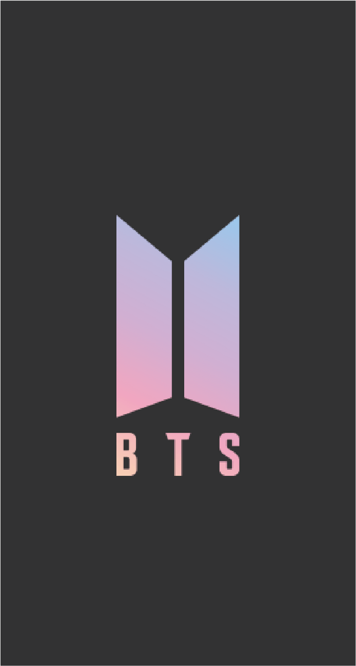 Logo BTS gradiente pastello, gruppo K-pop, 728x1360 Verticale, Telefono