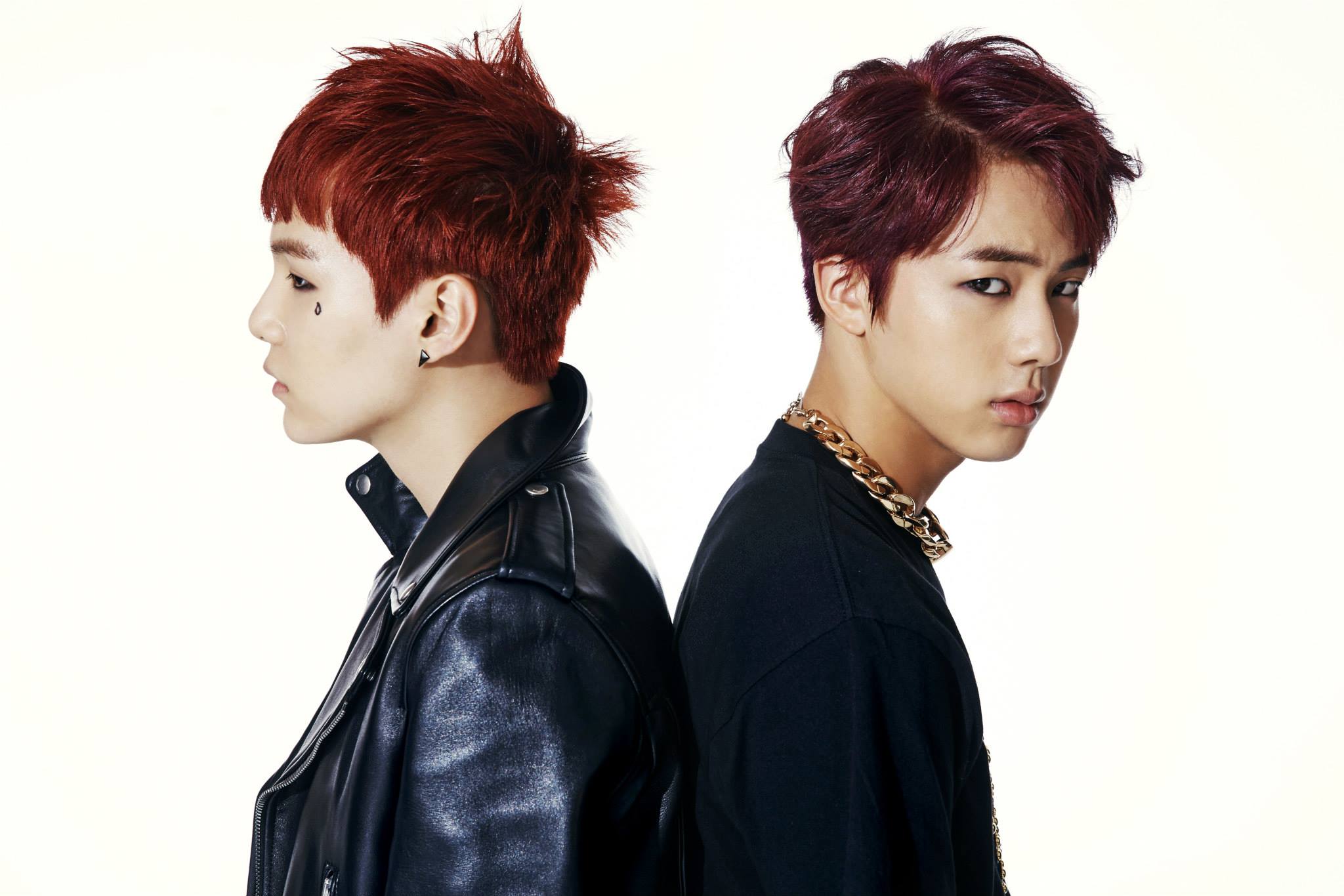 BTS capelli rossi giacche nere, 2048x1366 2K, Laptop