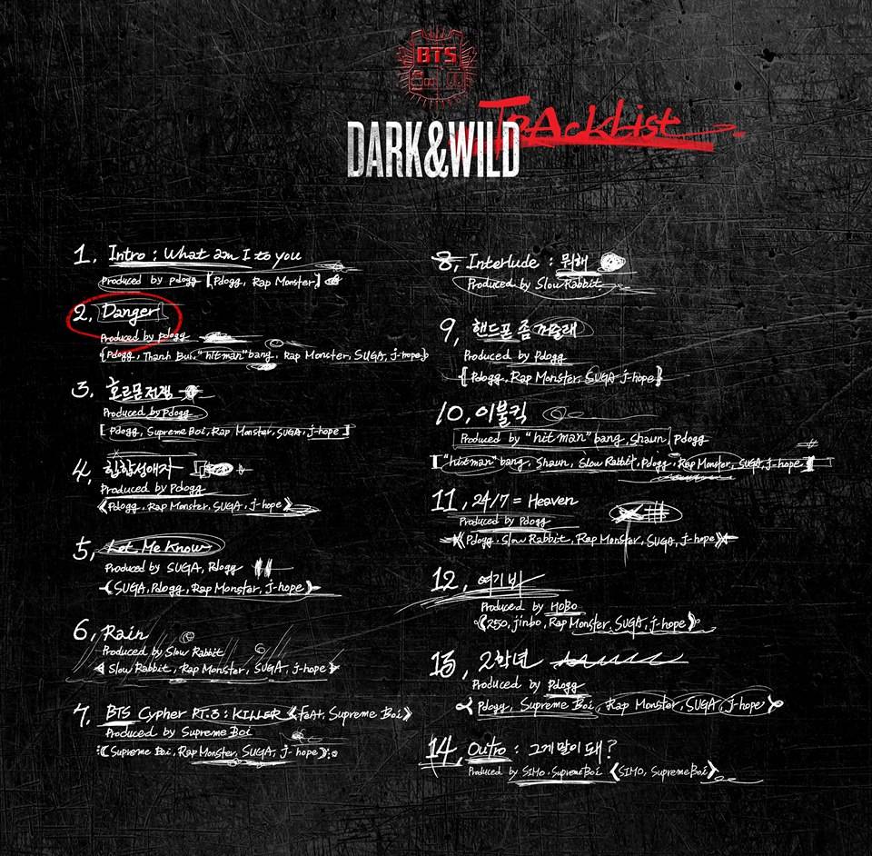BTS Dark and Wild tracklist, Bangtan Sonyeondan, 960x942 HD, PC