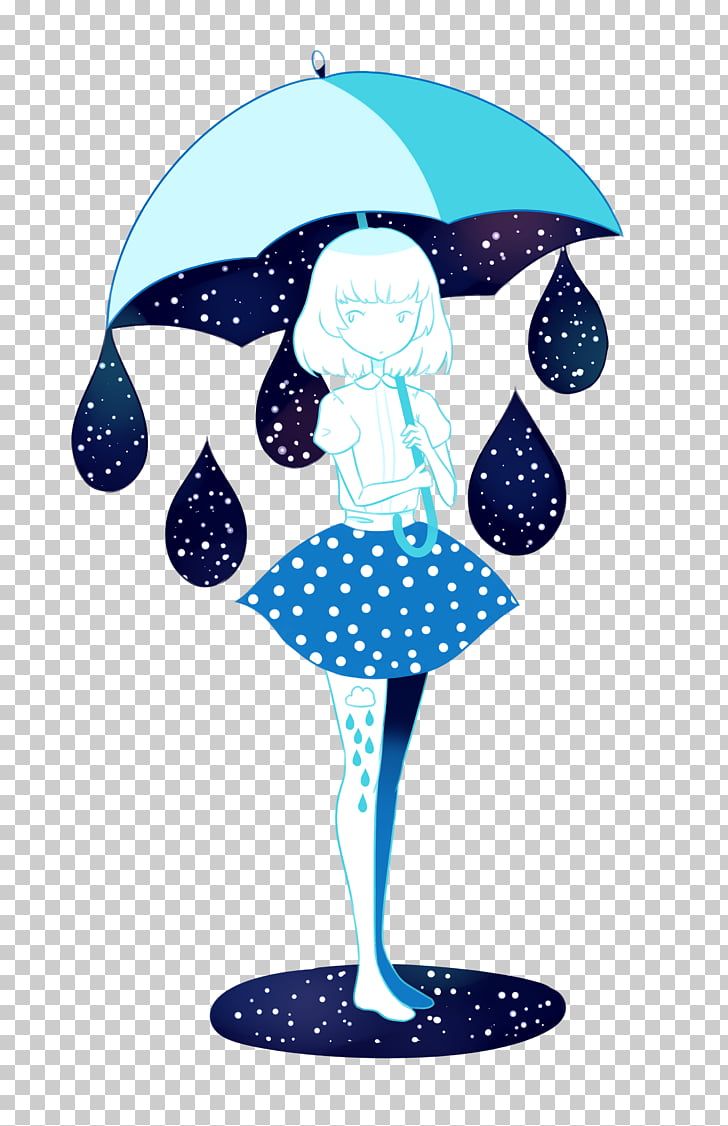 Ragazza con ombrello blu, 728x1126 Verticale, Android