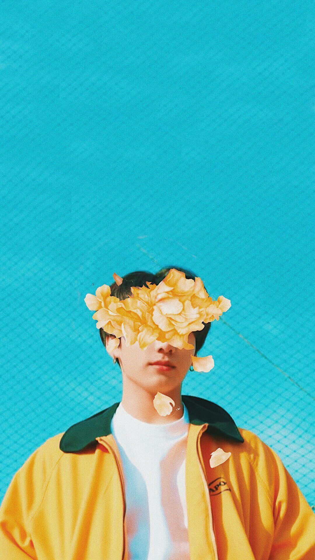 BTS ragazzo giacca gialla fiori, 1080x1920 Full HD Verticale, iPhone