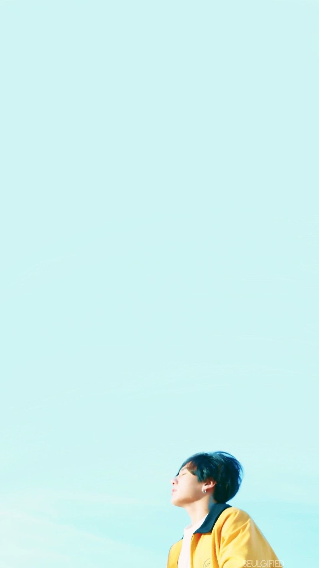 Jung Kook giacca gialla cielo, 1080x1920 Full HD Verticale, iPhone