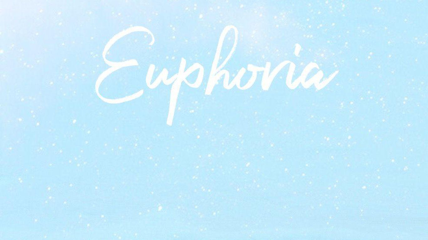 Testo Euphoria sfondo azzurro, 1366x768 HD, Desktop