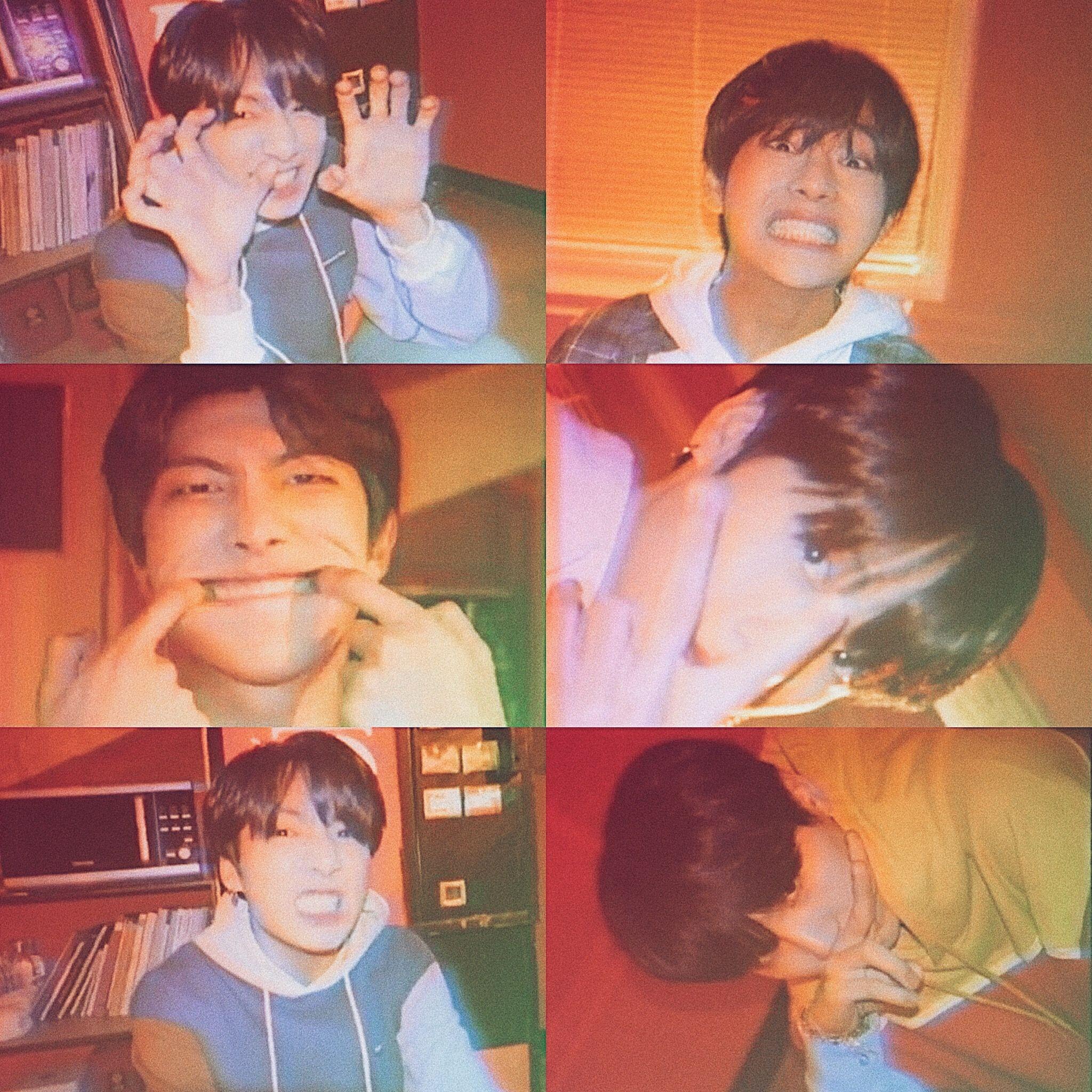 BTS Jungkook collage toni caldi, 2048x2048 2K, iMac