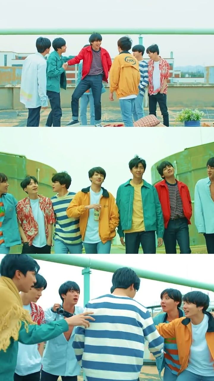 BTS gruppo tetto colorato, 720x1280 Full HD Verticale, Smartphone