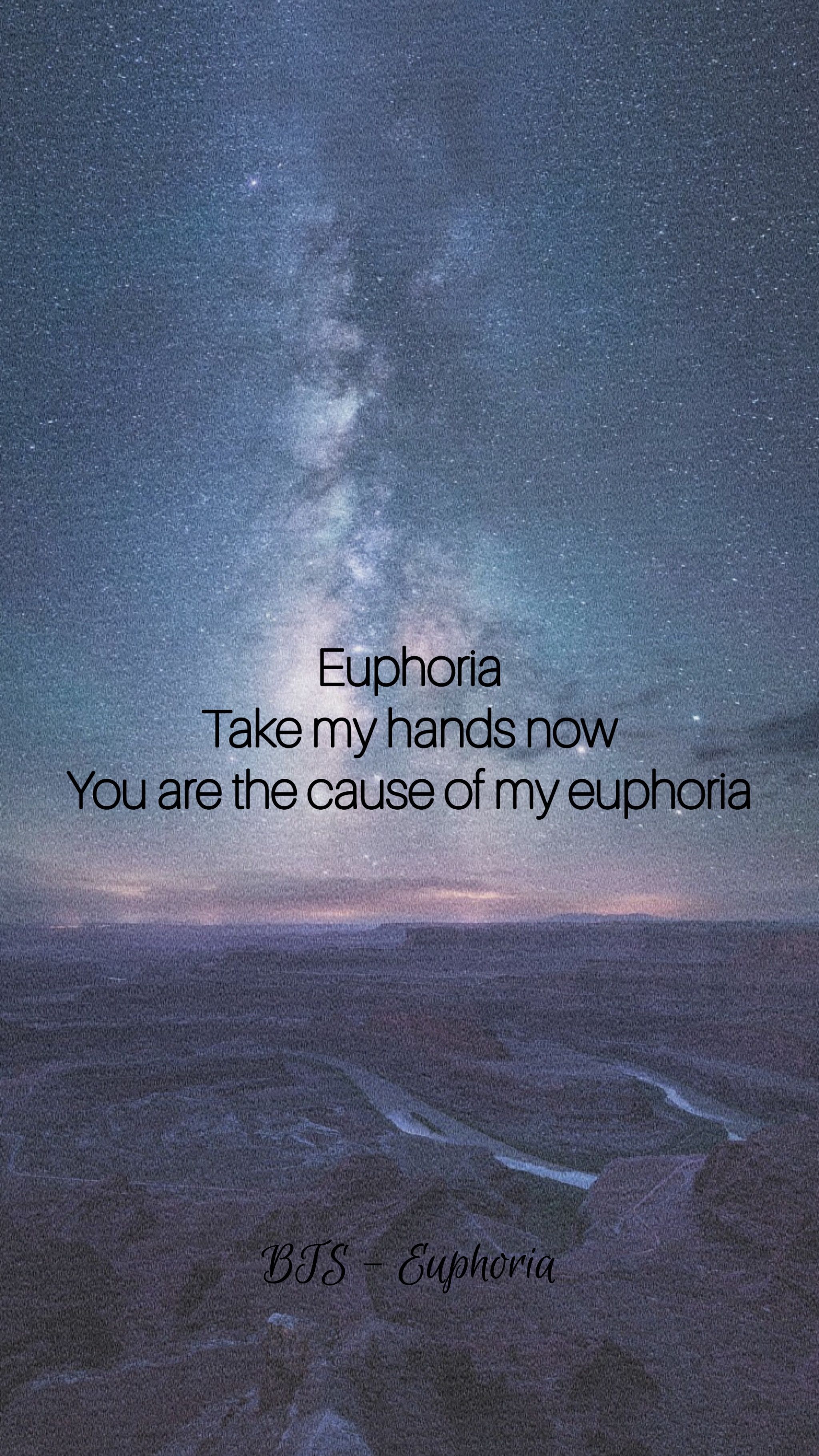 BTS Euphoria testo cielo stellato, 2048x3638 Verticale, Telefono