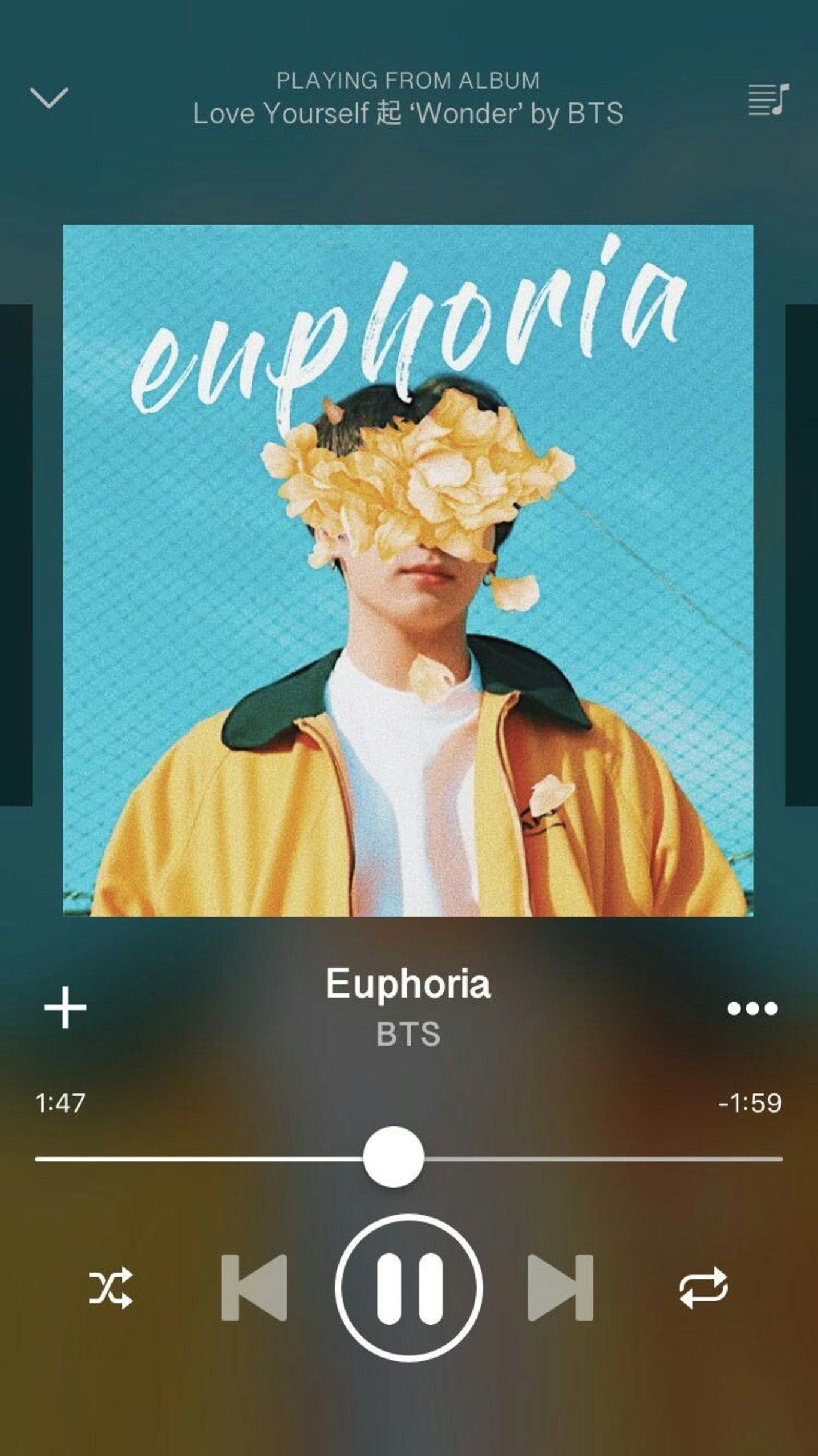 BTS Jungkook Euphoria player musica, 1366x2430 Verticale, Telefono