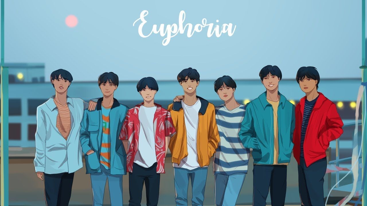 BTS gruppo Euphoria illustrazione, 1280x720 720p, PC