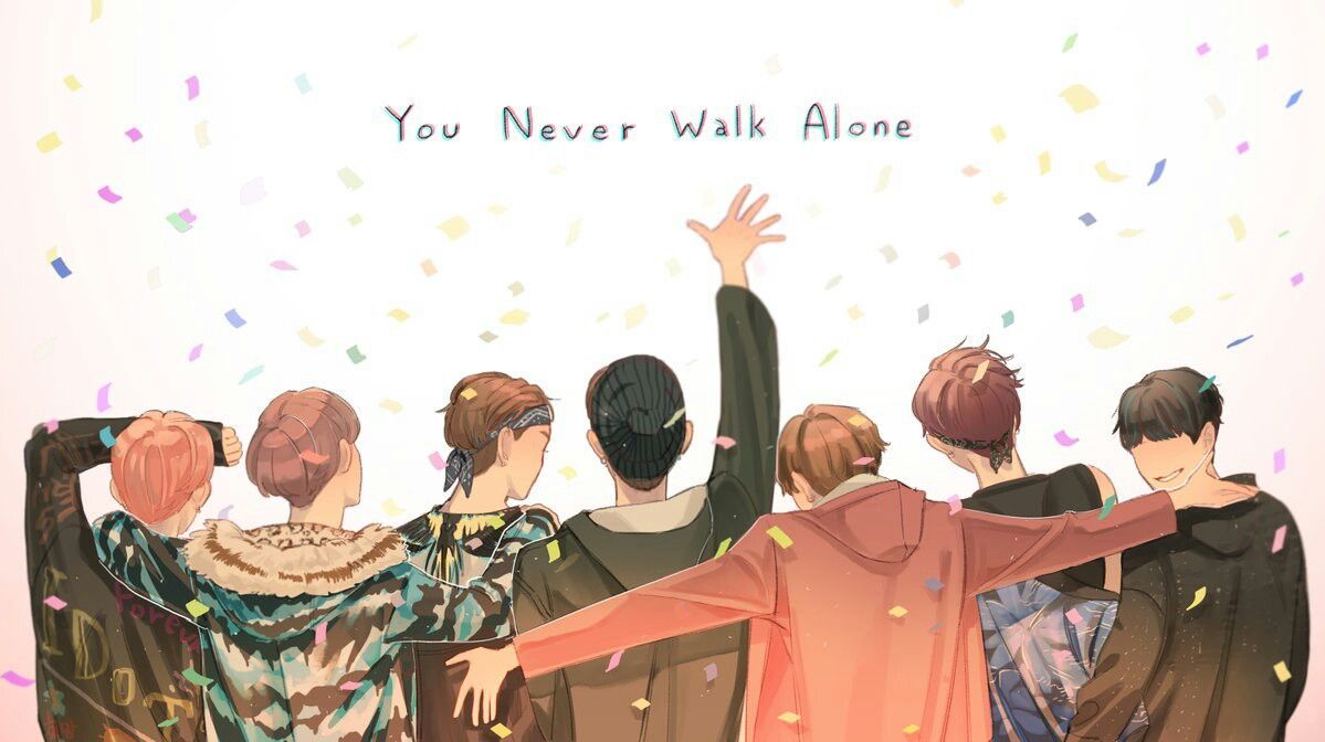 BTS illustrazione gruppo abbraccio, gruppo K-pop, 1199x672 HD, Acer Nitro