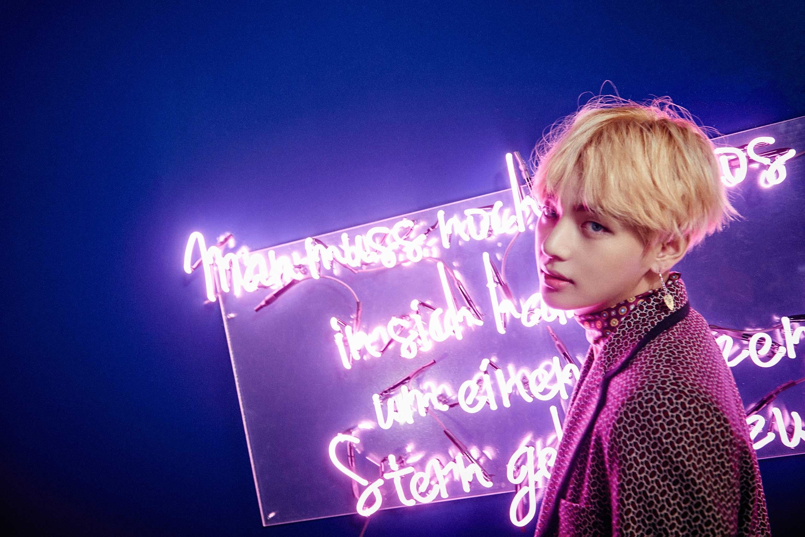 Fan art BTS luci neon, Bangtan Sonyeondan, 2560x1709 WQXGA, Notebook