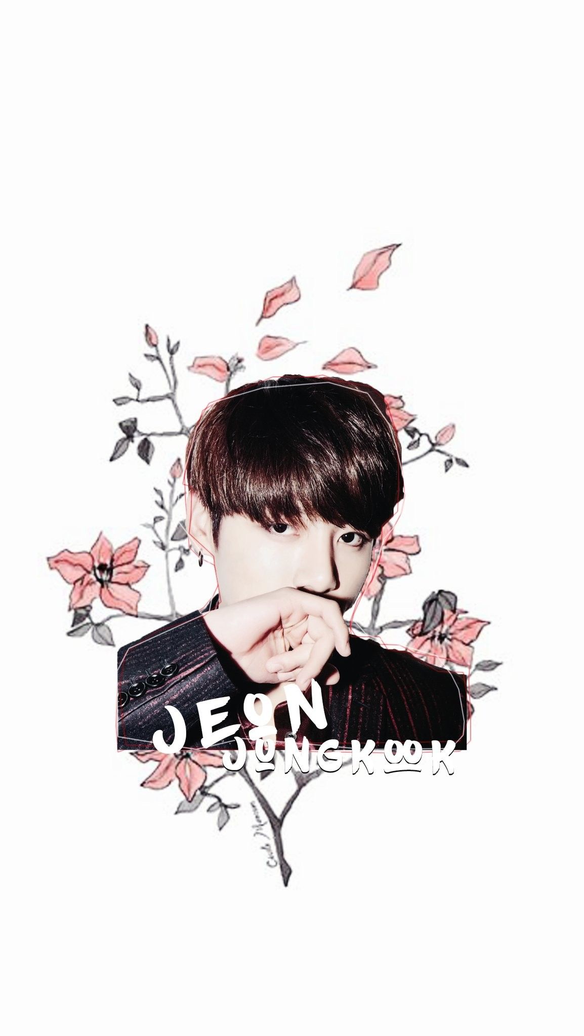 Jungkook BTS con fiori, 1154x2048 Full HD Verticale, Google Pixel