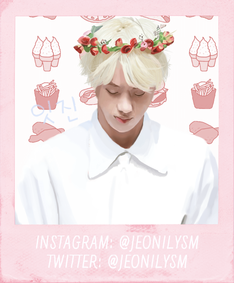 Fan art Jeon Jungkook BTS floreale, 1154x2048 Verticale, Telefono