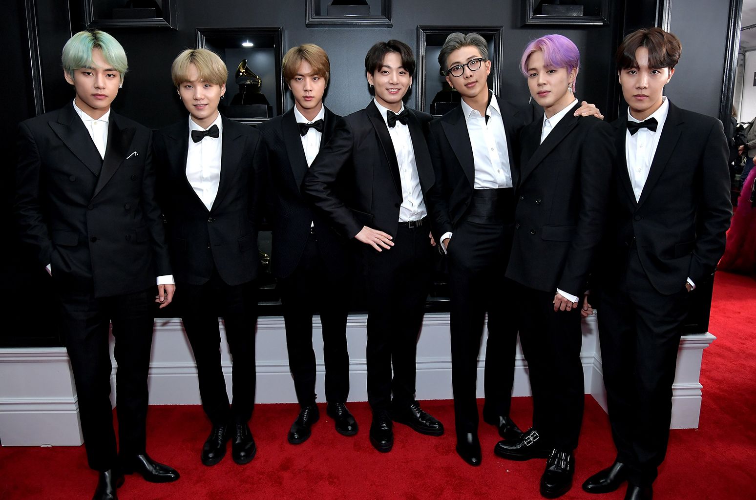 BTS gruppo tappeto rosso Grammy, 1548x1024 720p, Monitor Gaming