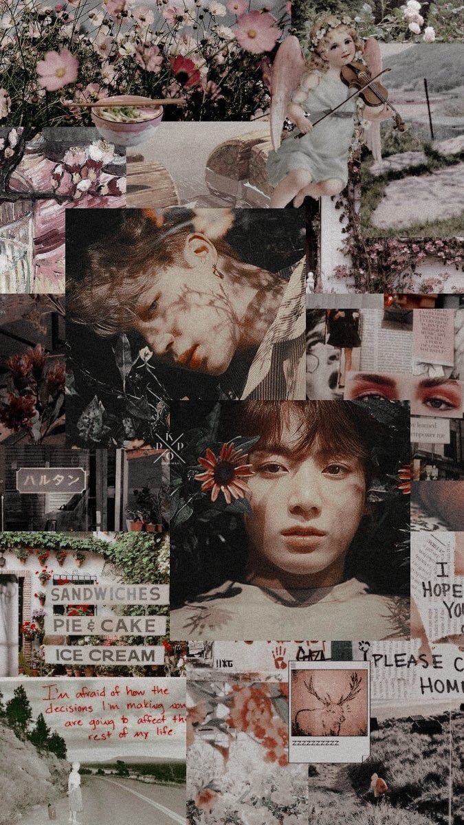 Collage estetico Jimin Jungkook, 675x1200 Verticale, Mobile