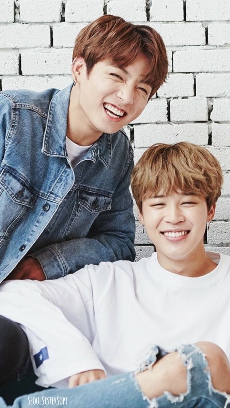 Jimin e Jungkook BTS sorridenti, gruppo K-pop, 800x1420 Verticale, Mobile