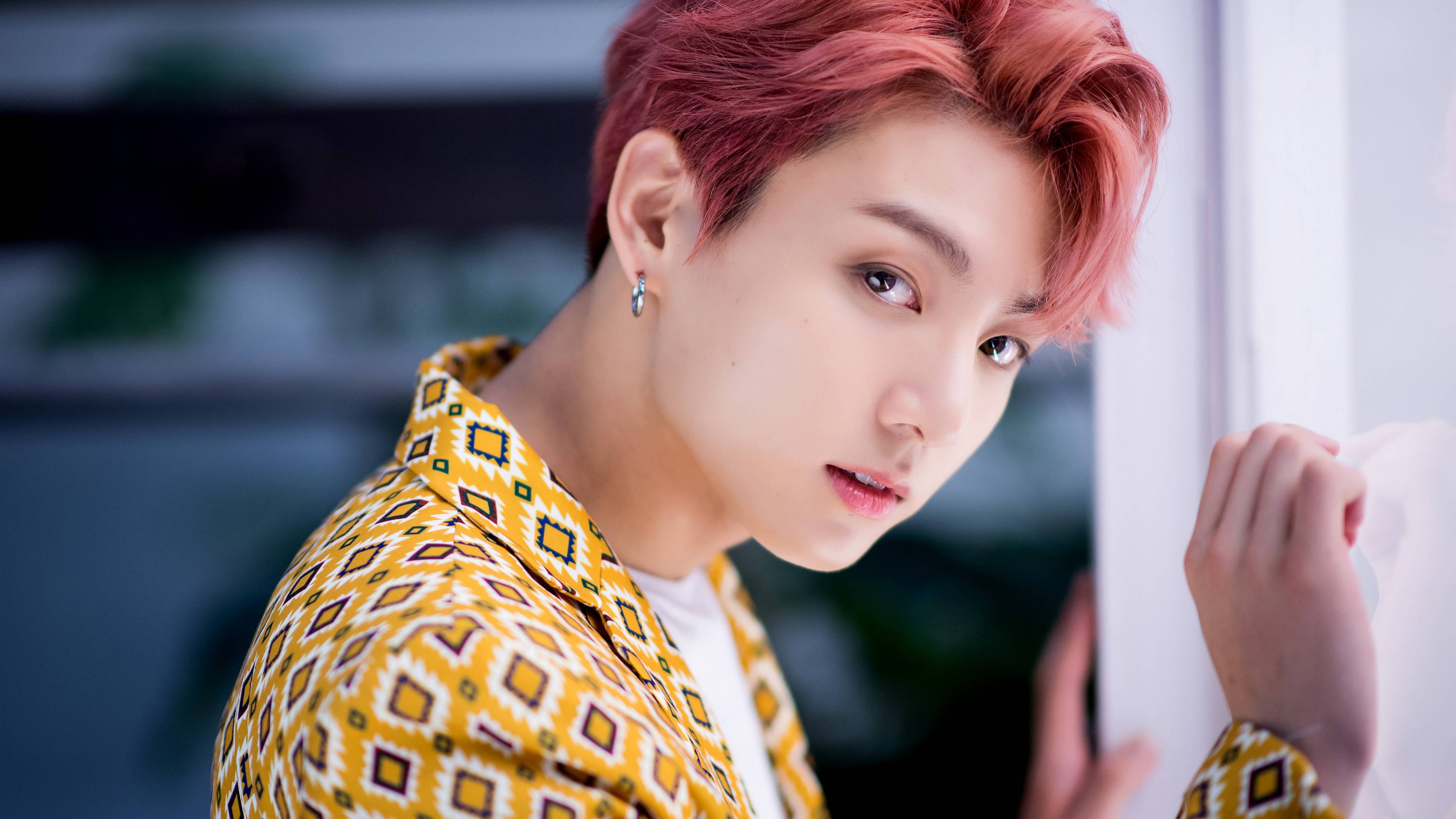 Jungkook BTS capelli rosa, 3840x2160 4K, Desktop 4K