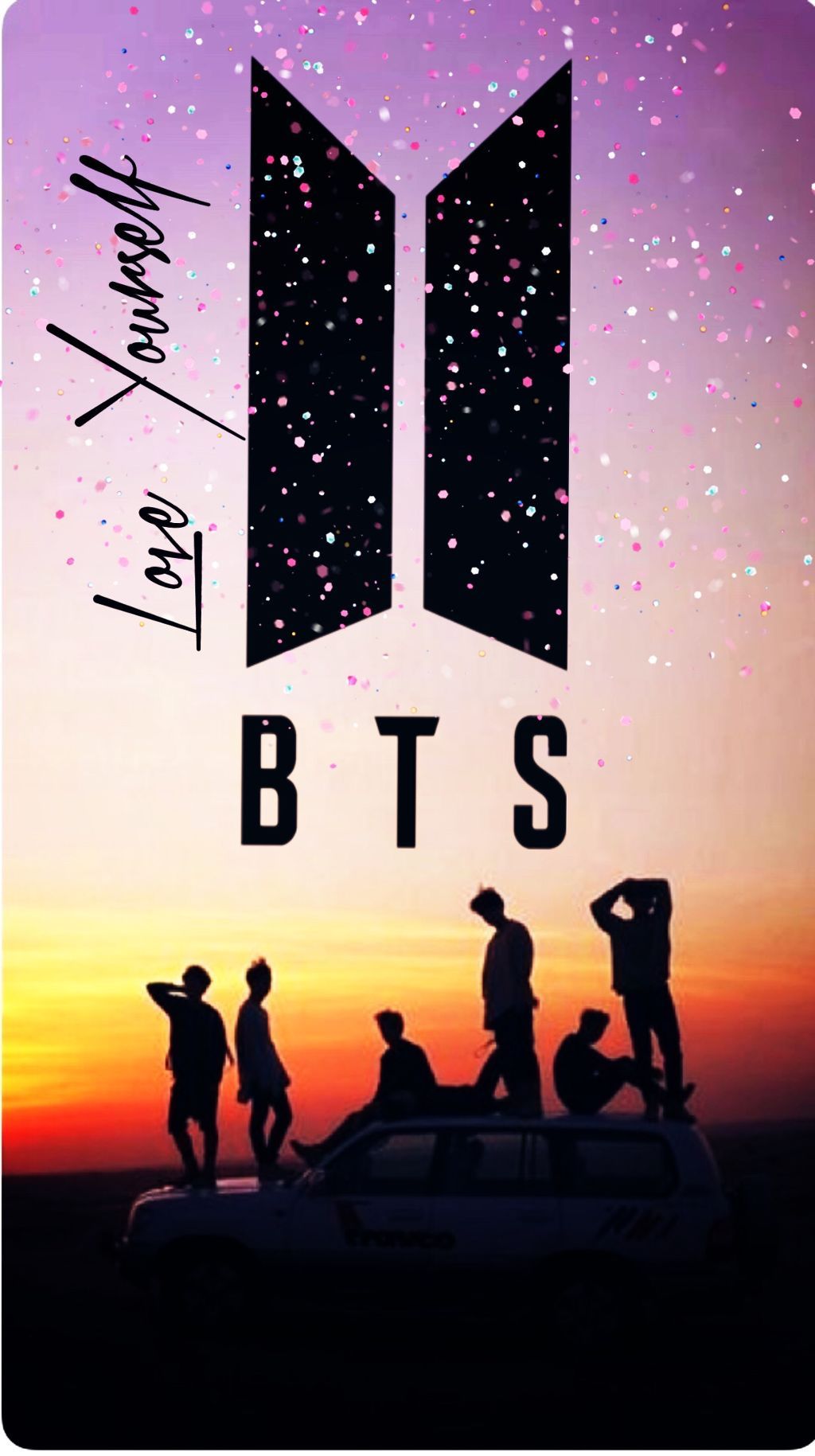 BTS logo Love Yourself tramonto, 1024x1829 Full HD Verticale, Smartphone