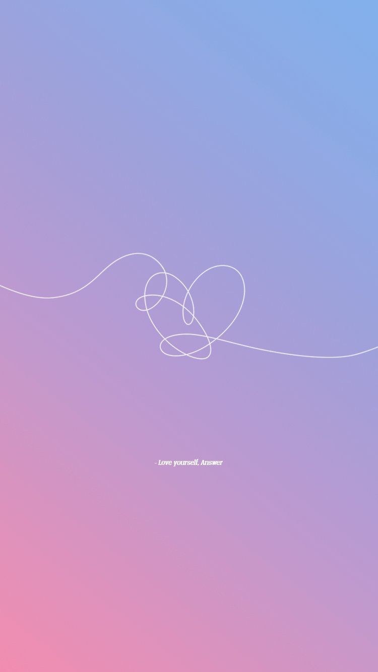Cuore linea disegno BTS, gruppo K-pop, 750x1334 Verticale, Mobile