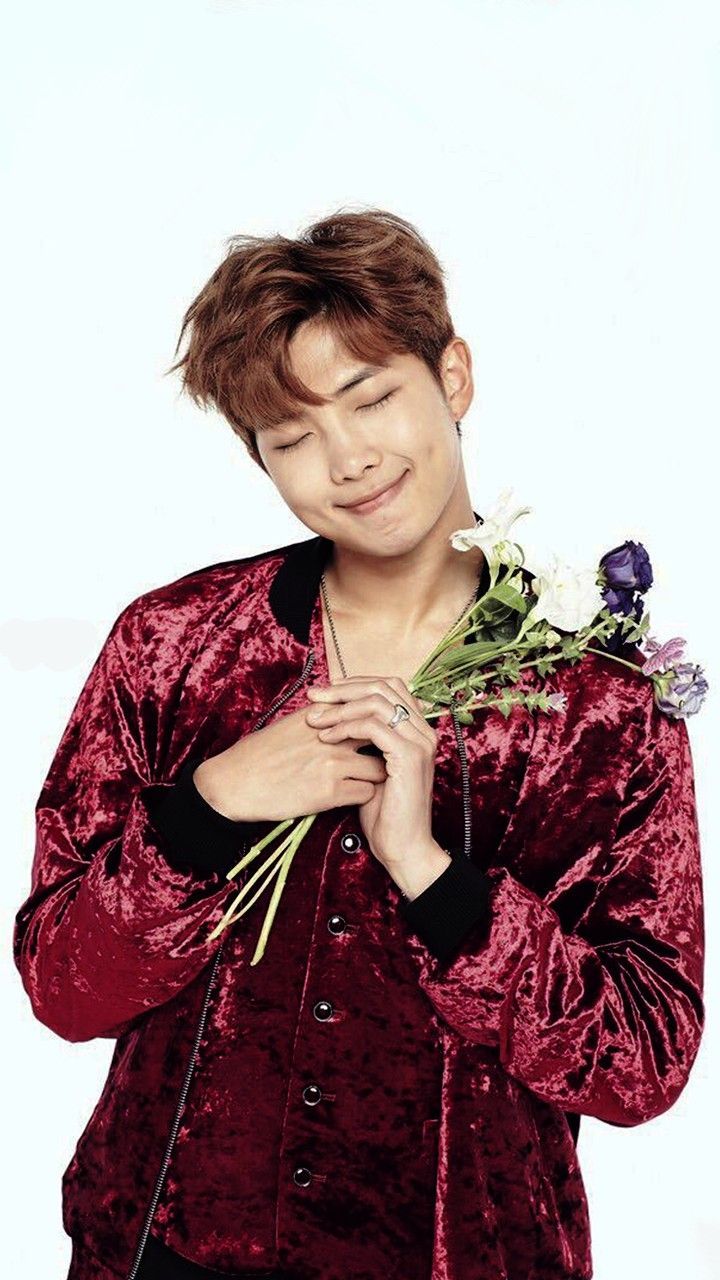 Namjoon BTS con fiori, 720x1280 Verticale, Mobile