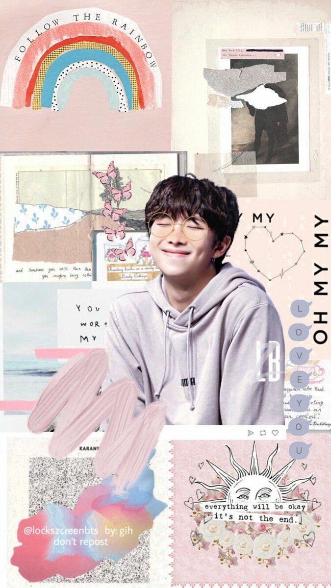 Kim Namjoon collage estetico, 675x1200 Full HD Verticale, iPhone