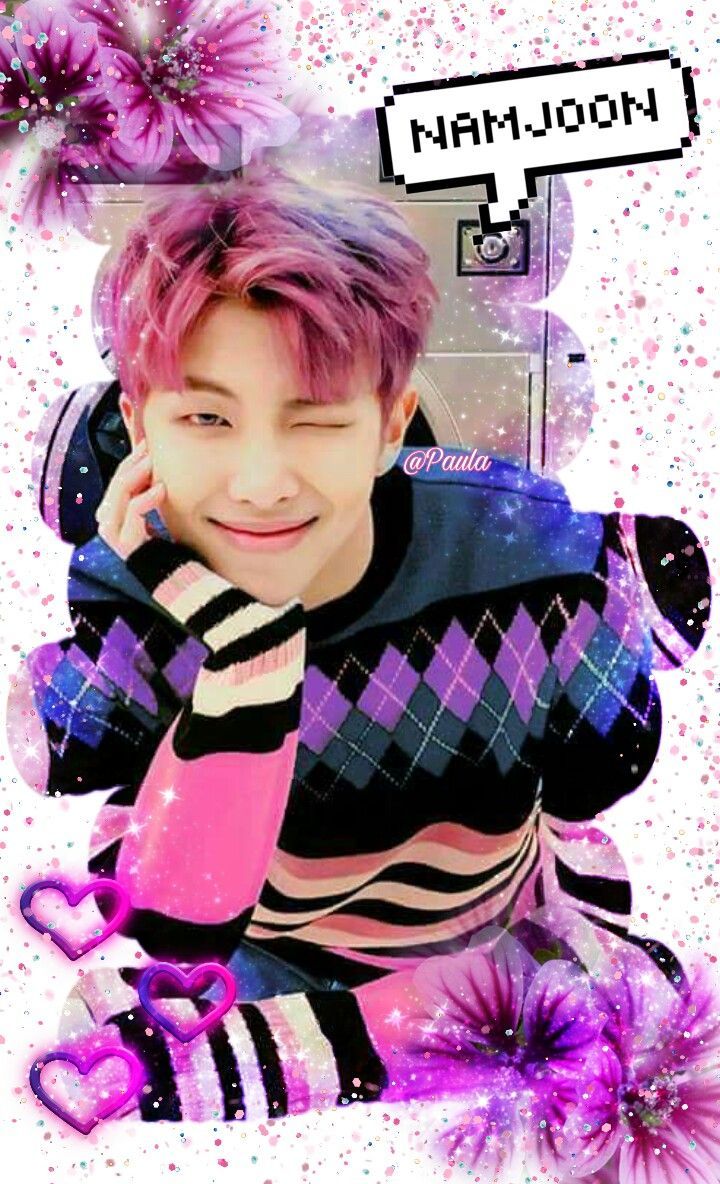 Namjoon BTS con fiori glitter, 720x1184 Full HD Verticale, iPhone