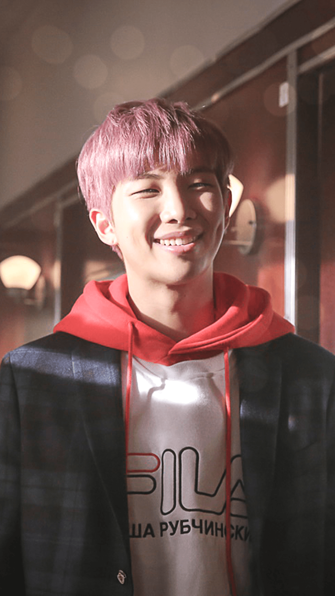 RM BTS Namjoon sorridente, 1080x1920 Verticale, Telefono